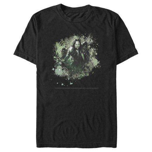 Men’s The Lord of the Rings Fellowship of the Ring Aragorn Paint Splatter T-Shirt