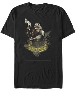 Men’s The Lord of the Rings Fellowship of the Ring Gimli Paint Splatter T-Shirt
