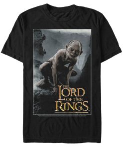 Men’s The Lord of the Rings Fellowship of the Ring Gollum Movie Poster T-Shirt
