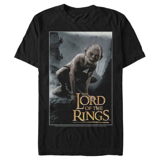 Men’s The Lord of the Rings Fellowship of the Ring Gollum Movie Poster T-Shirt