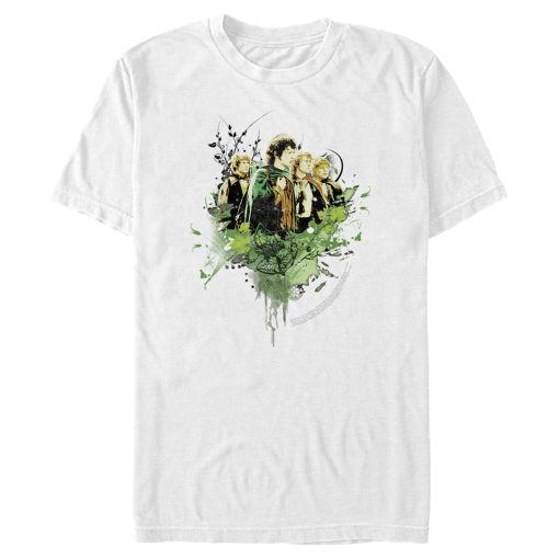 Men’s The Lord of the Rings Fellowship of the Ring Hobbit Paint Splatter T-Shirt