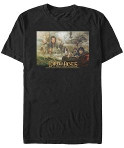 Men’s The Lord of the Rings Fellowship of the Ring Trilogy Movie Poster T-Shirt