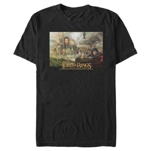 Men’s The Lord of the Rings Fellowship of the Ring Trilogy Movie Poster T-Shirt