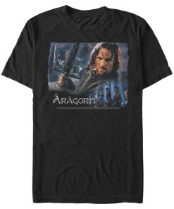 Men’s The Lord of the Rings Two Towers Aragorn Ready for Battle T-Shirt