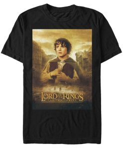 Men’s The Lord of the Rings Two Towers Frodo Movie Poster T-Shirt