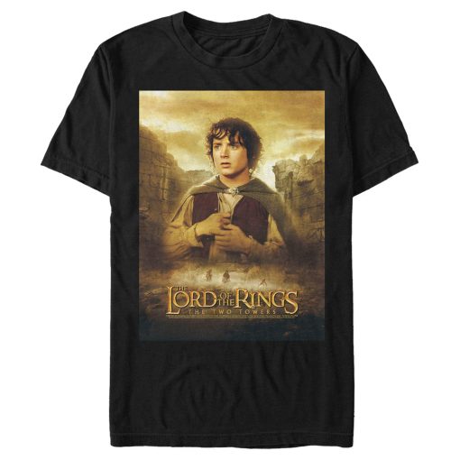 Men’s The Lord of the Rings Two Towers Frodo Movie Poster T-Shirt