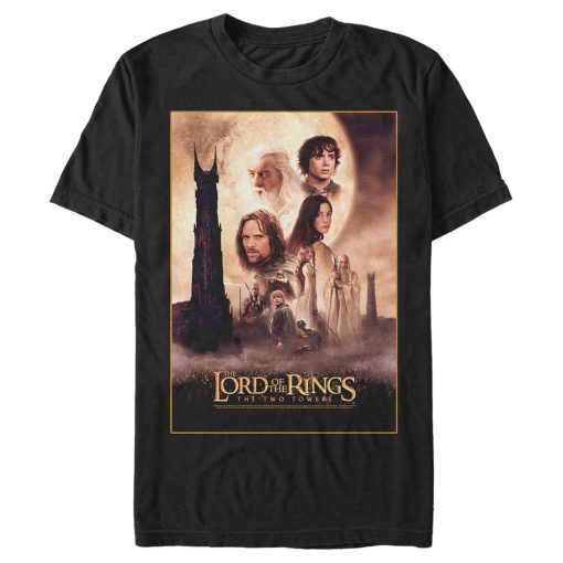 Men’s The Lord of the Rings Two Towers Movie Poster T-Shirt