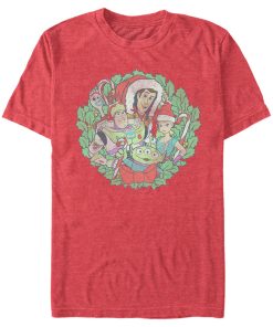 Men’s Toy Story Christmas Wreath Characters T-Shirt