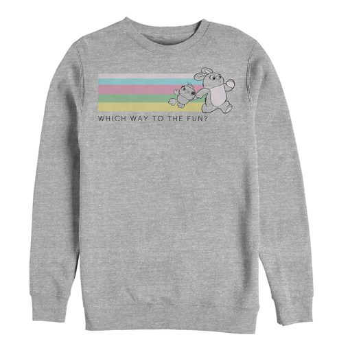 Men’s Toy Story Ducky & Bunny Fun Rainbow Race Sweatshirt