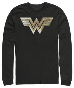 Men’s Wonder Woman 1984 Metallic Logo Long Sleeve Shirt