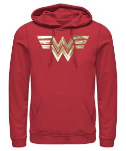Men’s Wonder Woman 1984 Metallic Logo Pull Over Hoodie