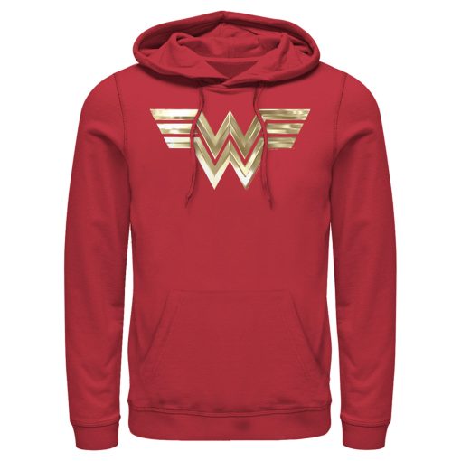 Men’s Wonder Woman 1984 Metallic Logo Pull Over Hoodie