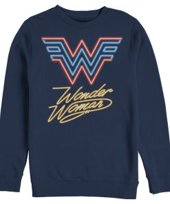 Men’s Wonder Woman 1984 Neon Logo Glow Sweatshirt