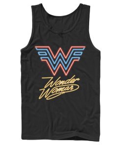 Men’s Wonder Woman 1984 Neon Logo Glow Tank Top