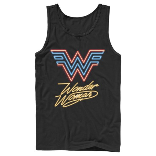 Men’s Wonder Woman 1984 Neon Logo Glow Tank Top