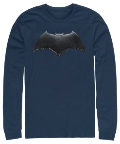 Men’s Zack Snyder Justice League Batman Logo Long Sleeve Shirt