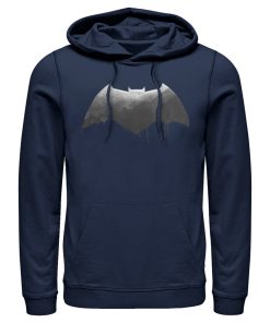 Men’s Zack Snyder Justice League Batman Silver Logo Pull Over Hoodie