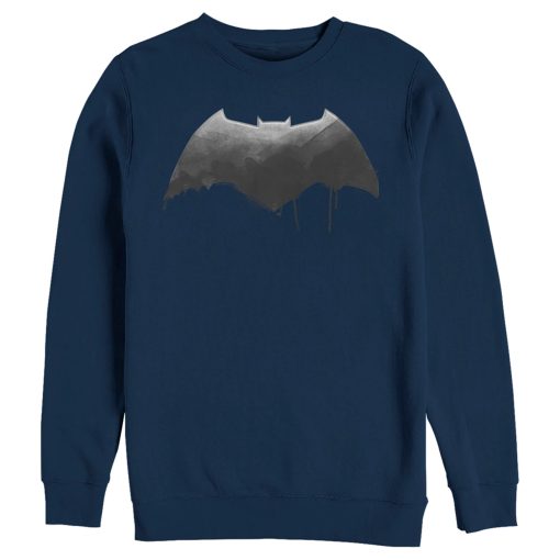 Men’s Zack Snyder Justice League Batman Silver Logo Sweatshirt