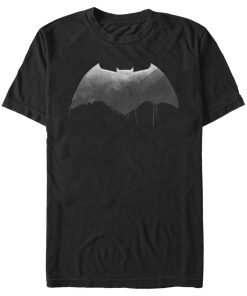 Men’s Zack Snyder Justice League Batman Silver Logo T-Shirt