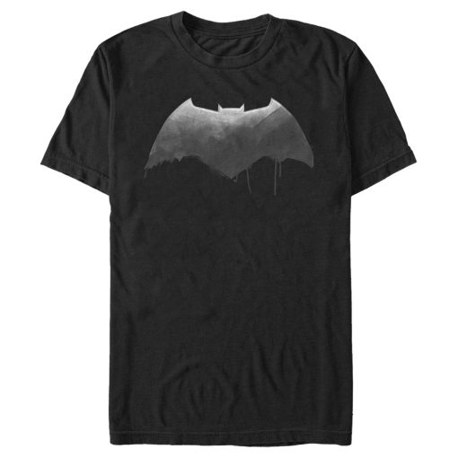 Men’s Zack Snyder Justice League Batman Silver Logo T-Shirt