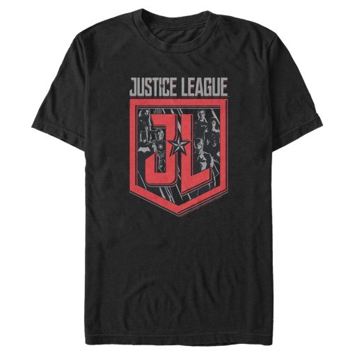 Men’s Zack Snyder Justice League Character Shield T-Shirt