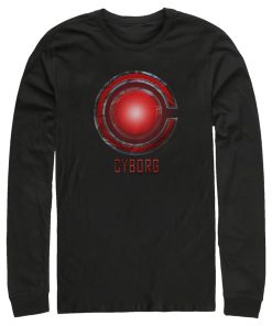 Men’s Zack Snyder Justice League Cyborg Logo Long Sleeve Shirt