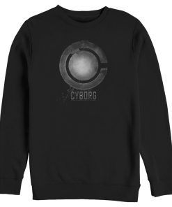 Men’s Zack Snyder Justice League Cyborg Silver Logo Sweatshirt
