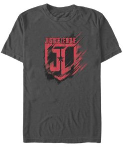 Men’s Zack Snyder Justice League Paint Smear Logo T-Shirt
