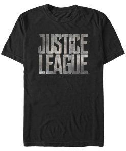 Men’s Zack Snyder Justice League Stacked Stone Logo T-Shirt