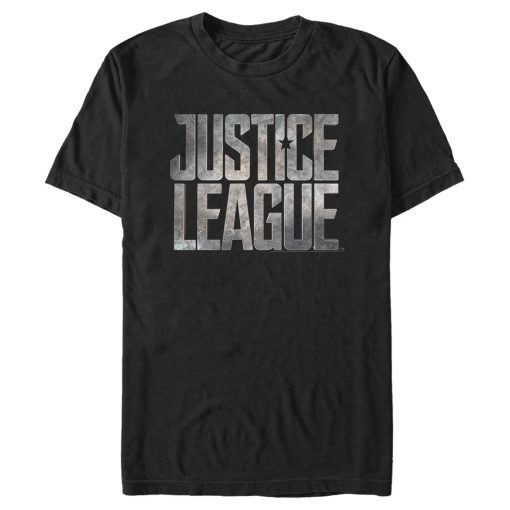 Men’s Zack Snyder Justice League Stacked Stone Logo T-Shirt