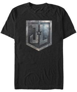 Men’s Zack Snyder Justice League Stone Shield Logo T-Shirt