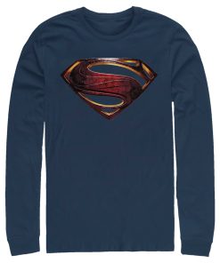 Men’s Zack Snyder Justice League Superman Logo Long Sleeve Shirt