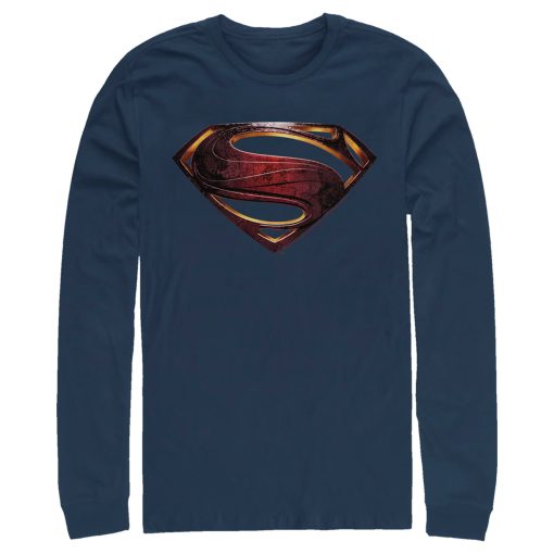 Men’s Zack Snyder Justice League Superman Logo Long Sleeve Shirt