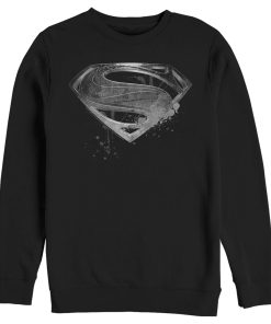 Men’s Zack Snyder Justice League Superman Silver Logo Sweatshirt