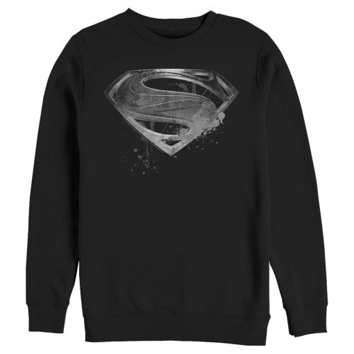 Men’s Zack Snyder Justice League Superman Silver Logo Sweatshirt