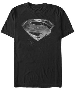 Men’s Zack Snyder Justice League Superman Silver Logo T-Shirt