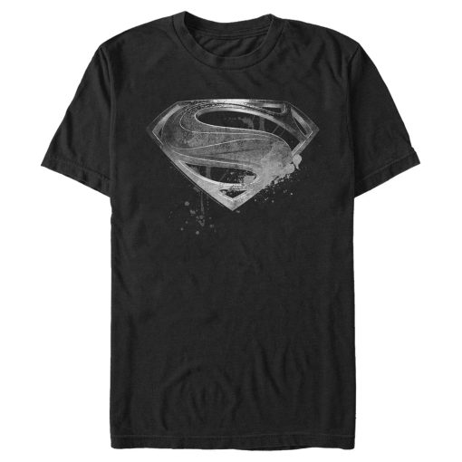 Men’s Zack Snyder Justice League Superman Silver Logo T-Shirt