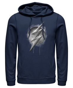 Men’s Zack Snyder Justice League The Flash Silver Logo Pull Over Hoodie