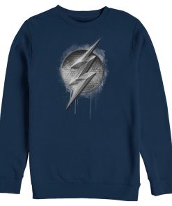 Men’s Zack Snyder Justice League The Flash Silver Logo Sweatshirt