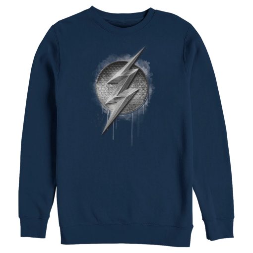 Men’s Zack Snyder Justice League The Flash Silver Logo Sweatshirt