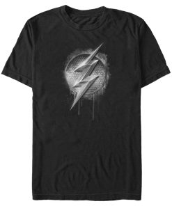 Men’s Zack Snyder Justice League The Flash Silver Logo T-Shirt