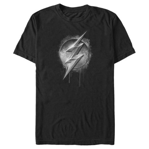 Men’s Zack Snyder Justice League The Flash Silver Logo T-Shirt