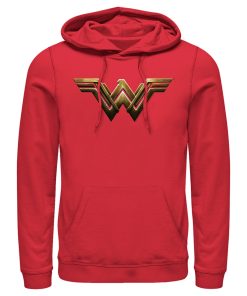 Men’s Zack Snyder Justice League Wonder Woman Logo Pull Over Hoodie