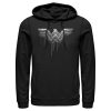 Men’s Zack Snyder Justice League Wonder Woman Silver Logo Pull Over Hoodie