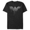 Men’s Zack Snyder Justice League Wonder Woman Silver Logo T-Shirt