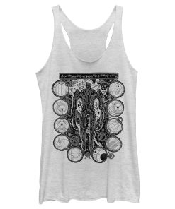 Women’s Marvel Eternals Kro Wood Stamp Circles Racerback Tank Top