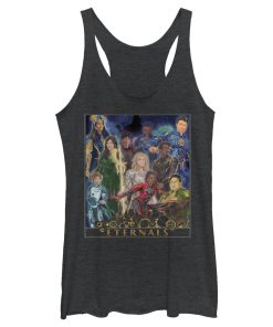 Women’s Marvel Eternals Watercolor Poster Racerback Tank Top