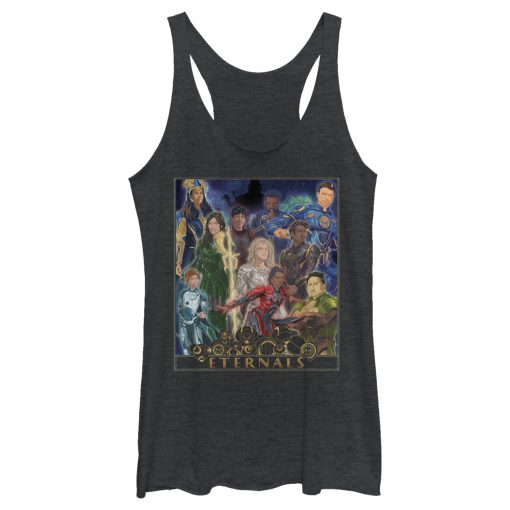 Women’s Marvel Eternals Watercolor Poster Racerback Tank Top