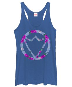 Women’s Marvel Falcon Floral Print Racerback Tank Top