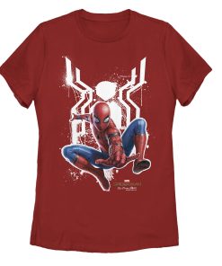 Women’s Marvel Spider-Man Far From Home Logo Splatter T-Shirt
